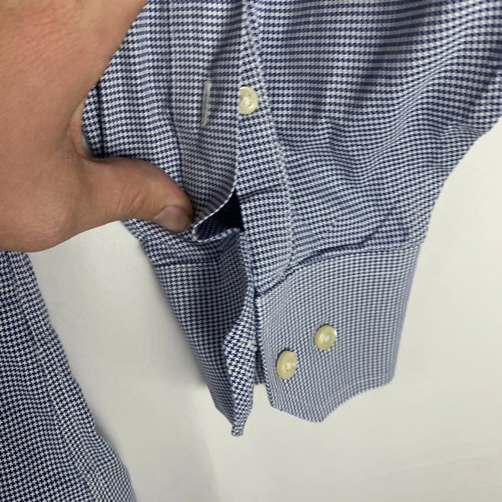 Brooks Brothers Blue Regent Shirt Size 17 1/2 - 2/3 Non Iron Cotton Striped‎